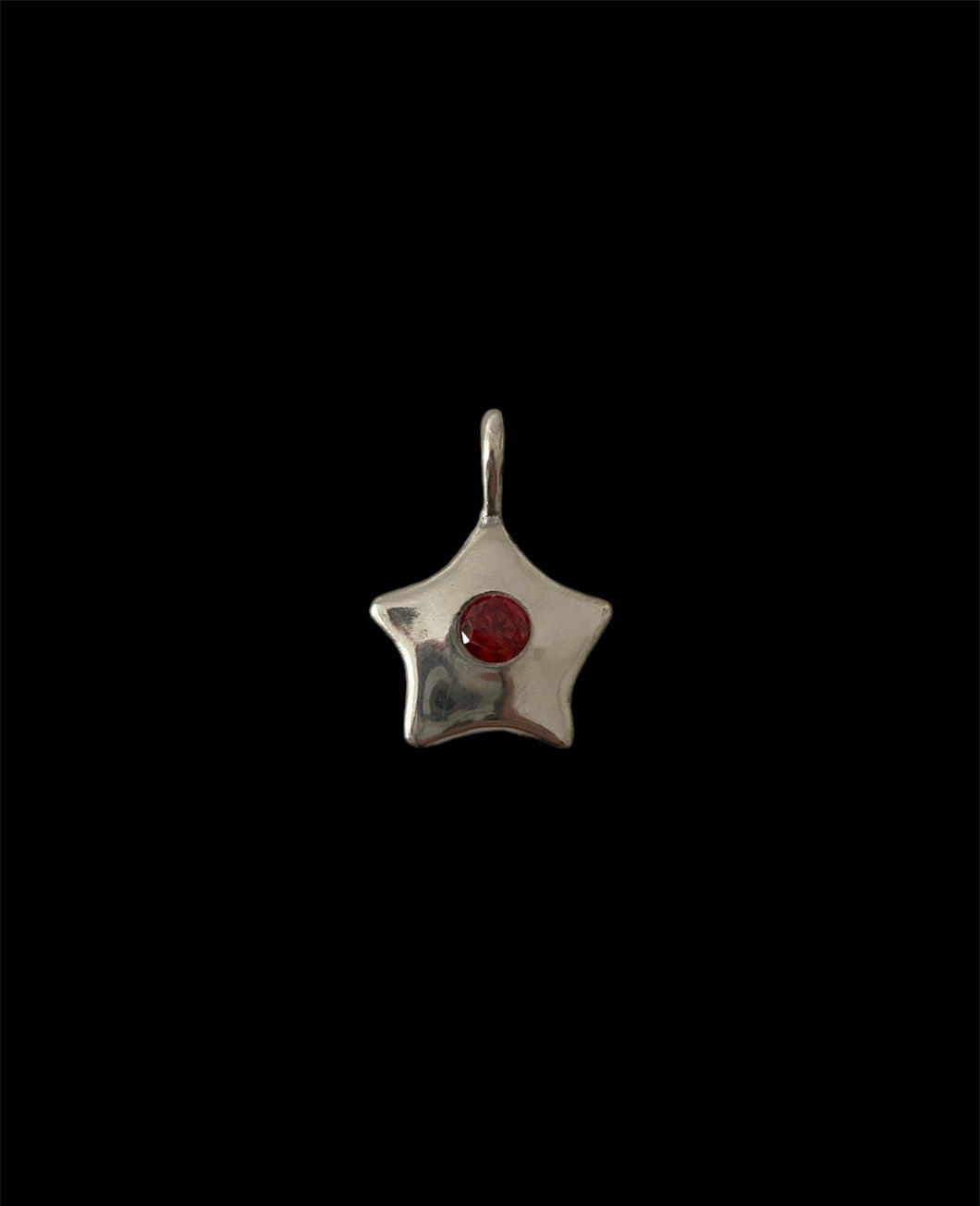 Garnet star necklace