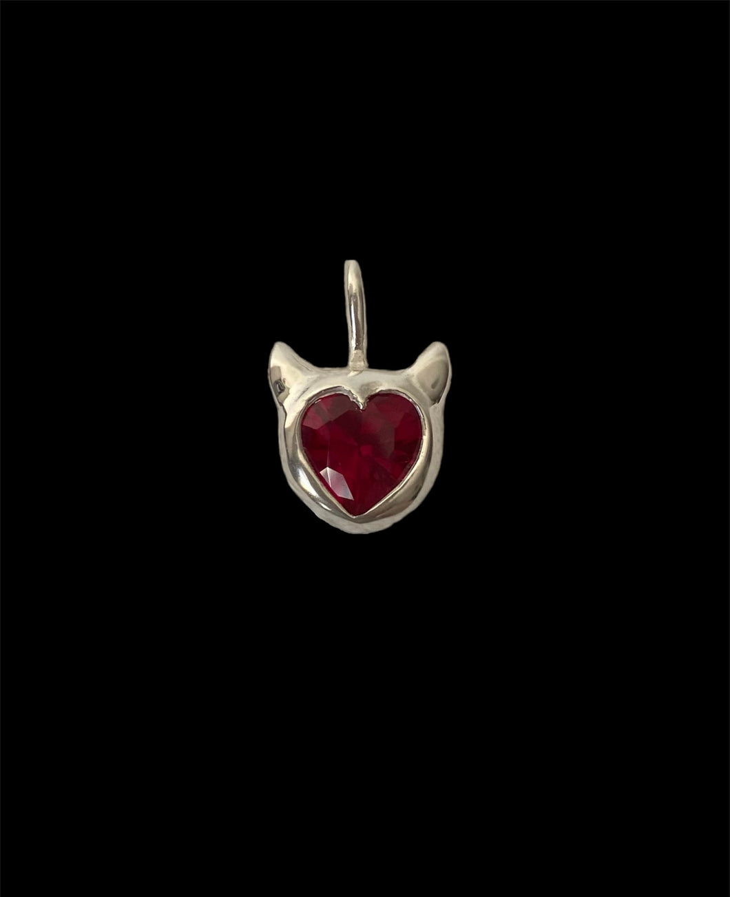 Large devil heart necklace