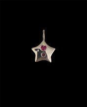 Load image into Gallery viewer, chunky ruby &amp; amethyst star necklace
