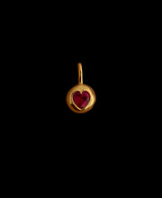 Load image into Gallery viewer, gold-plated dainty heart drop necklace

