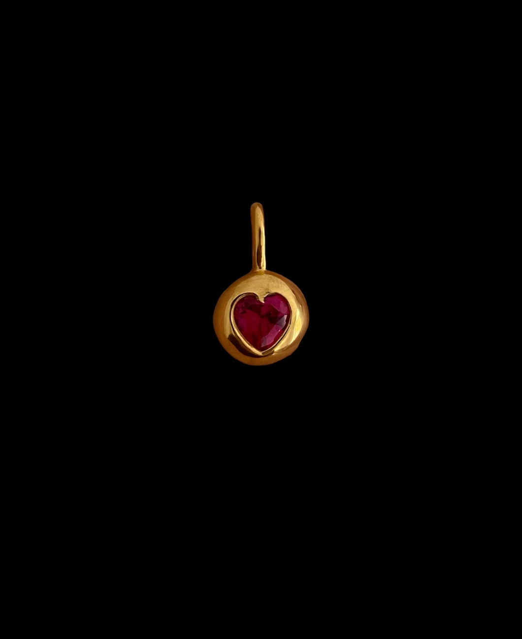 gold-plated dainty heart drop necklace
