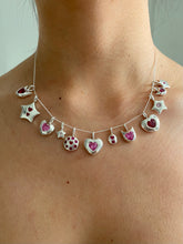 Load image into Gallery viewer, me &amp; you ruby heart star necklace
