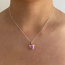 Load image into Gallery viewer, Barbie pink devil heart necklace
