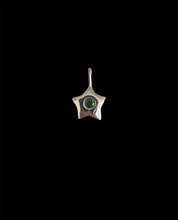 Load image into Gallery viewer, dainty forest green star necklace
