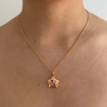 Load image into Gallery viewer, Gold plated love heart star necklace
