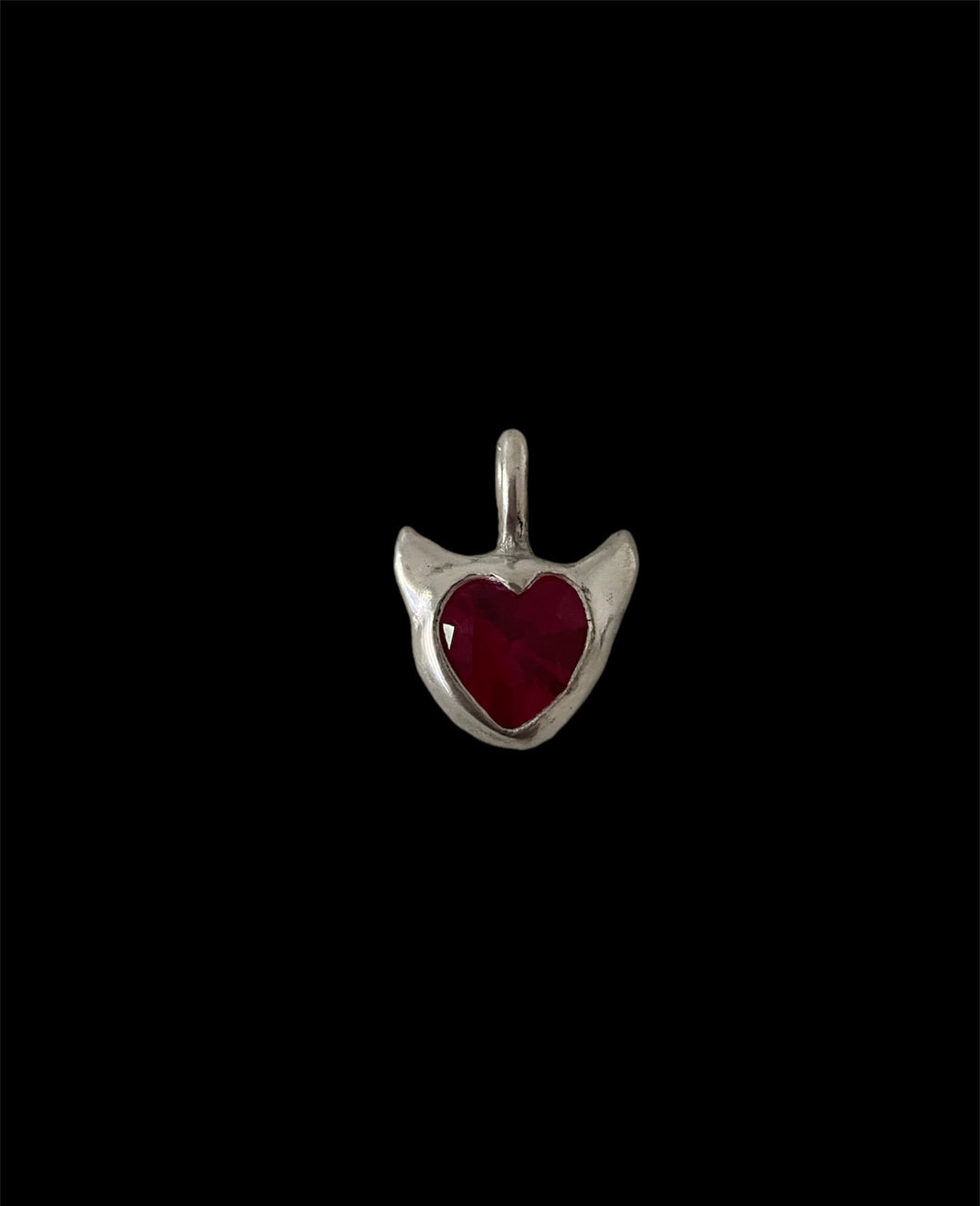 Medium sized devil heart necklace