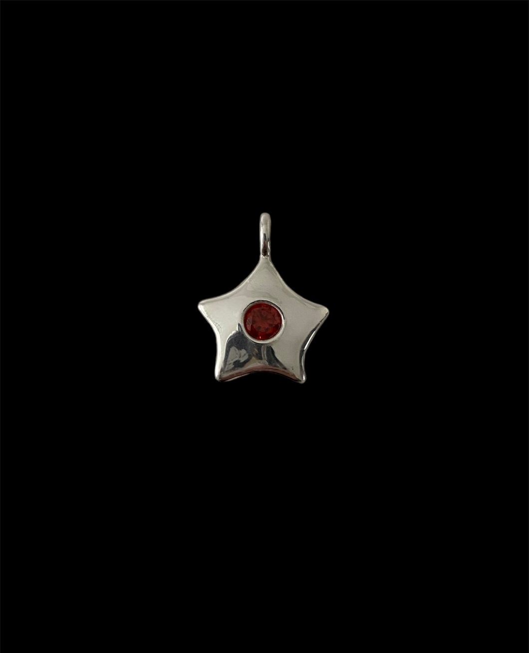 Garnet star necklace