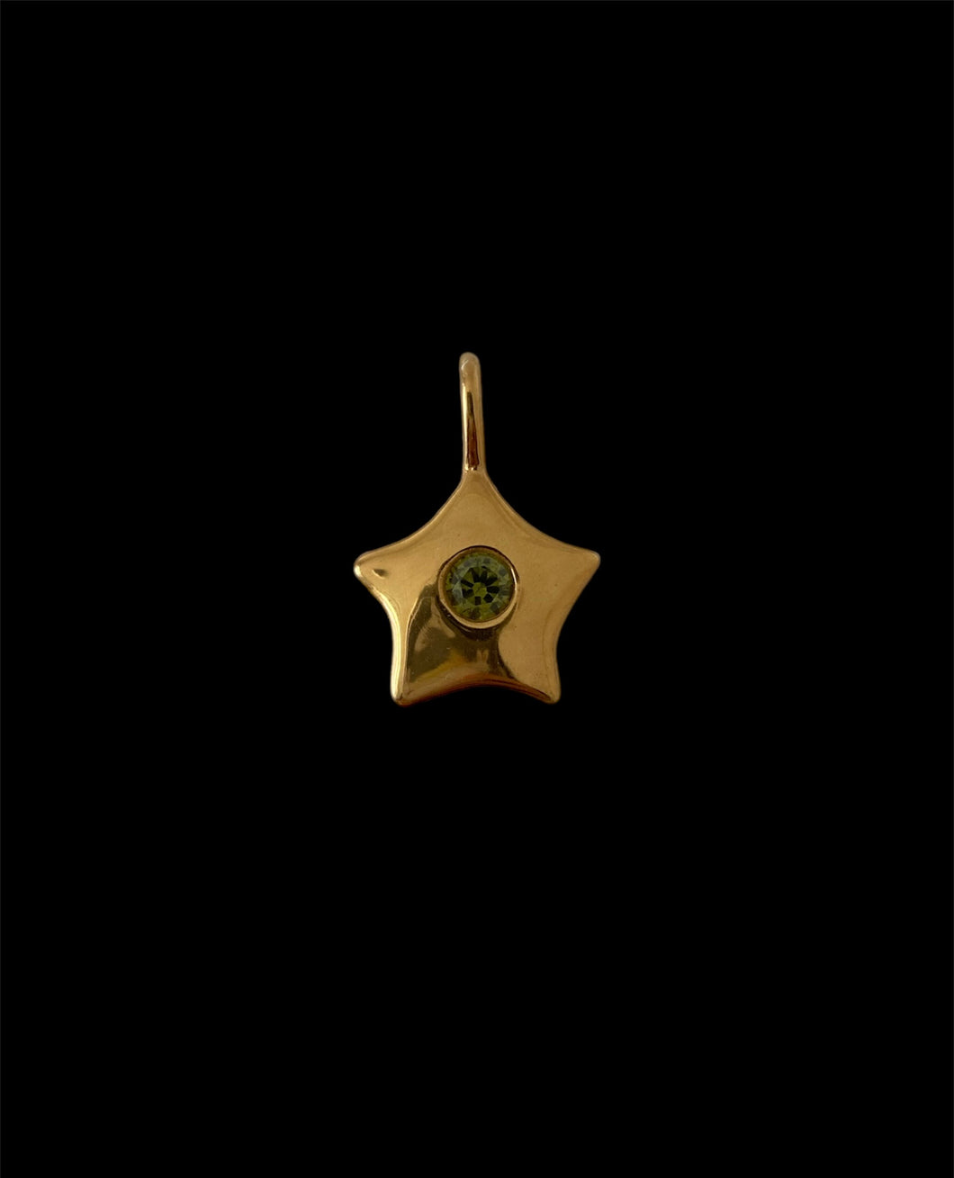 Gold plated peridot star necklace