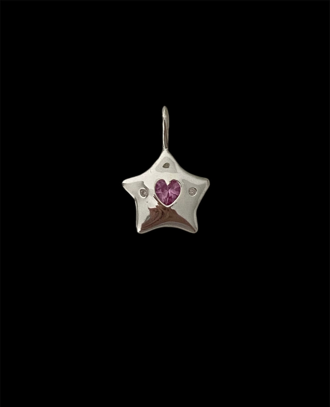 princess heart star necklace