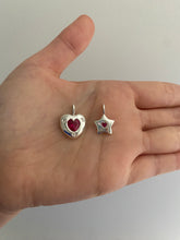 Load image into Gallery viewer, dinky ruby heart star necklace
