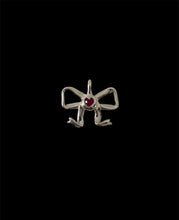 Load image into Gallery viewer, Ruby heart bow necklace 2
