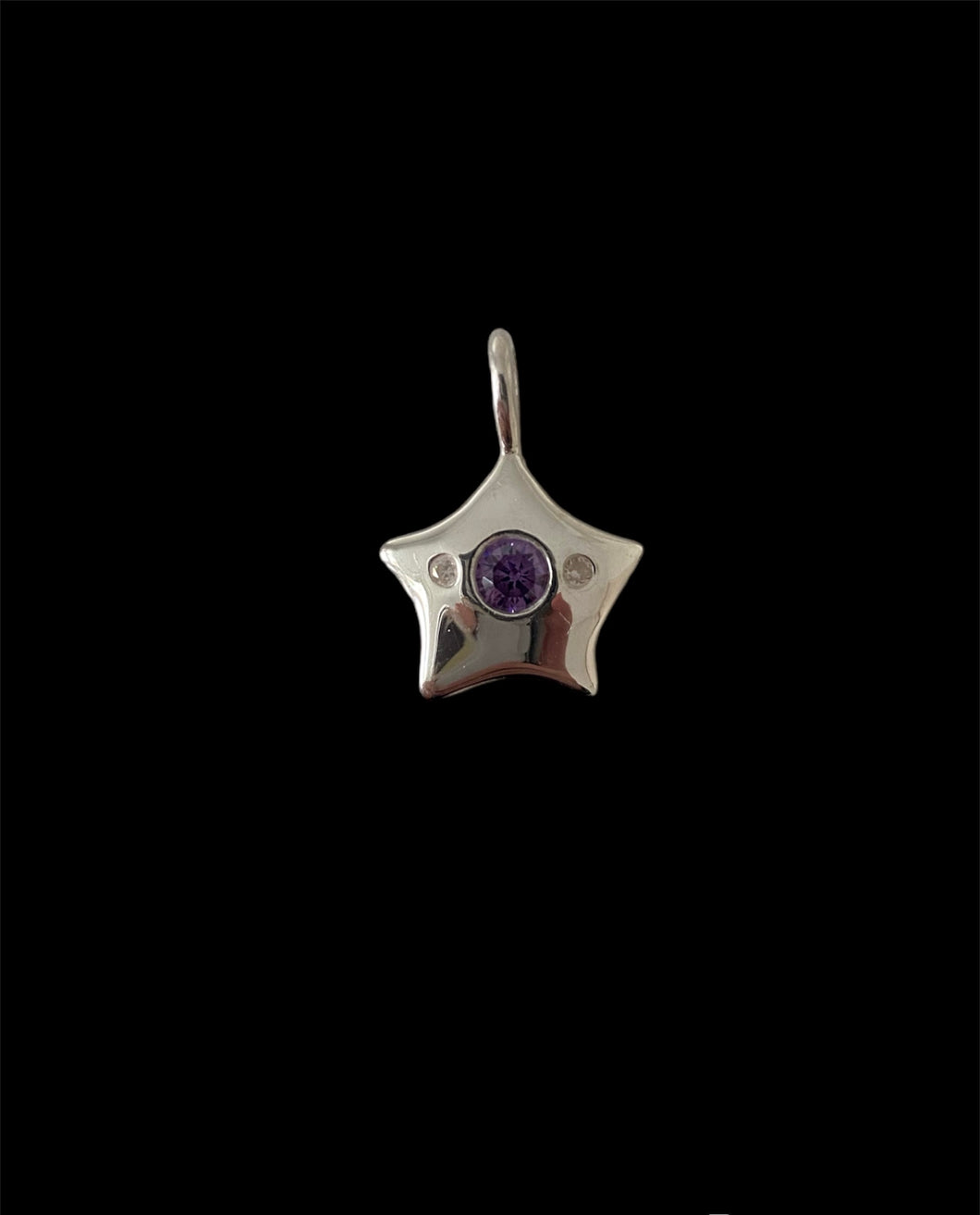 Amethyst comet star necklace