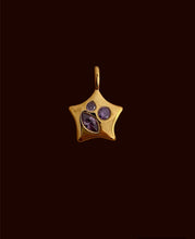 Load image into Gallery viewer, gold-plated amethyst burst star necklace
