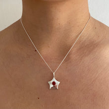 Load image into Gallery viewer, Garnet star necklace
