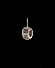 Load image into Gallery viewer, chunky ombré amethyst tab necklace
