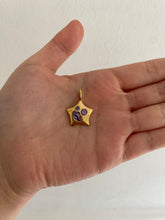 Load image into Gallery viewer, gold-plated amethyst burst star necklace
