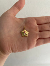 Load image into Gallery viewer, gold-plated ruby star necklace
