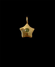 Load image into Gallery viewer, gold plated peridot star
