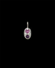 Load image into Gallery viewer, bejewelled sapphire heart bean necklace
