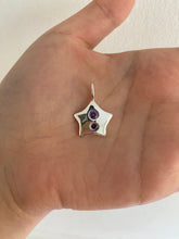 Load image into Gallery viewer, Double amethyst chunky star necklace
