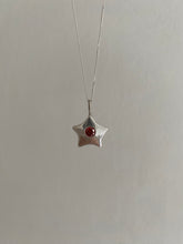 Load image into Gallery viewer, red garnet star necklace
