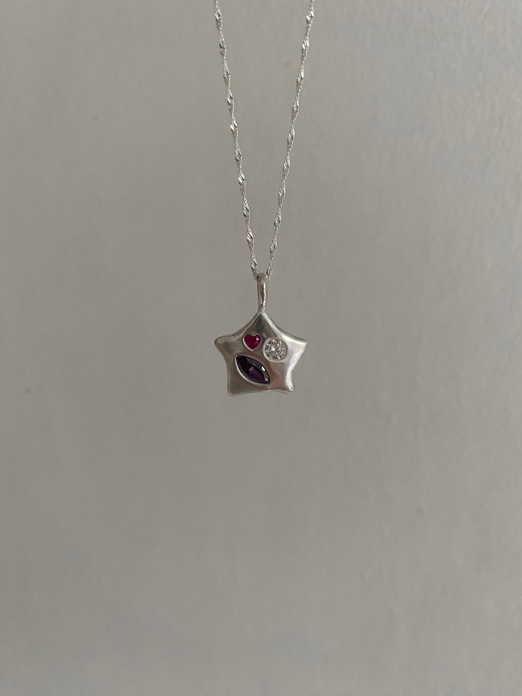 bejewelled star necklace