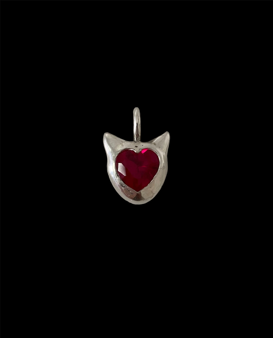 Medium devil heart necklace